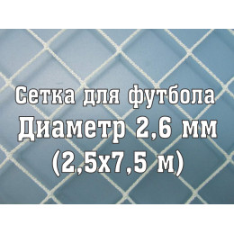 Сетка для футбольных ворот стандартная 2,6 мм