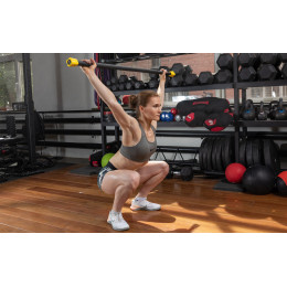 Бодибар обрезиненный 3 кг (темно розовый)